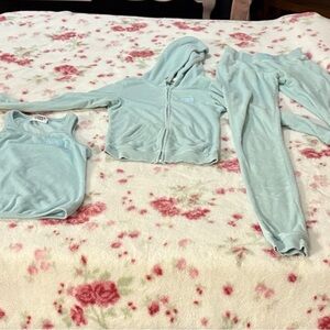 Rare set . Hidden cult tank hoodie and legging XS baby blue
